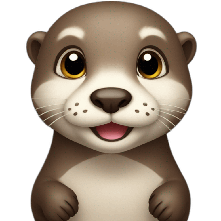 cute otter with report emoji