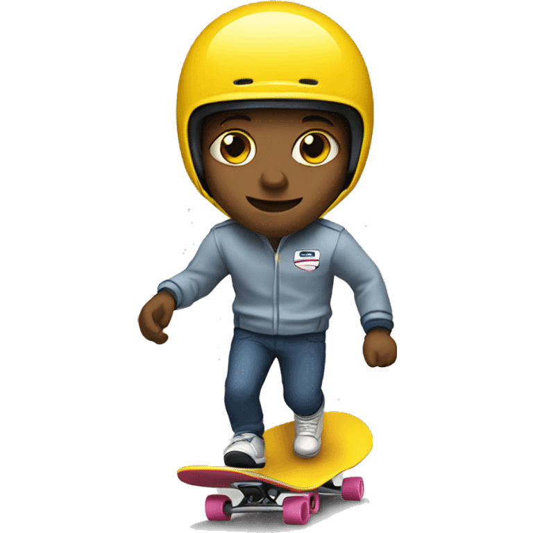 Race car driver driving a skateboard  emoji