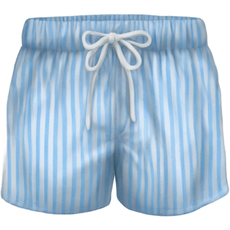 white and blue pin striped pajama shorts emoji