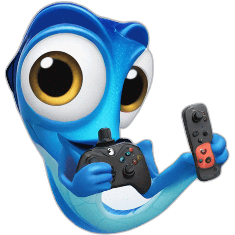 finding dory holding controller pad emoji