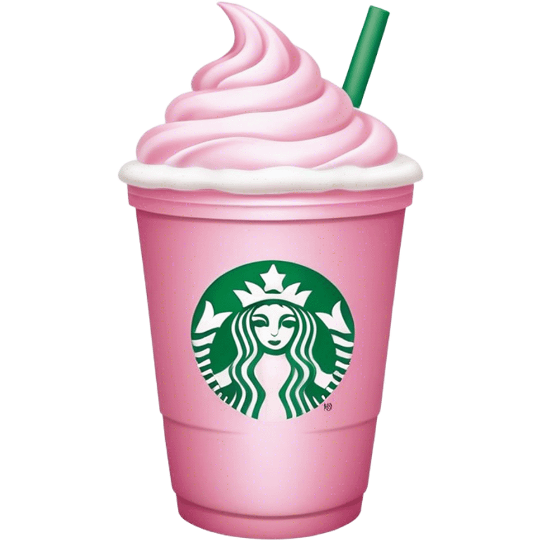 starbucks cup pink drink with cold foam emoji