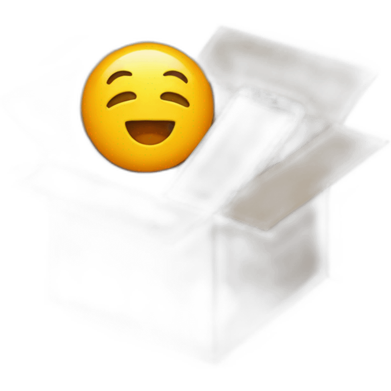 iPhone laying in a cardboard box emoji