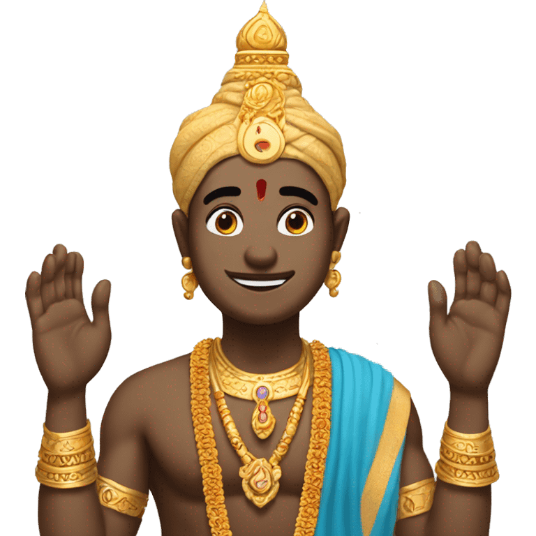 Sri rama saying namaste with grace emoji