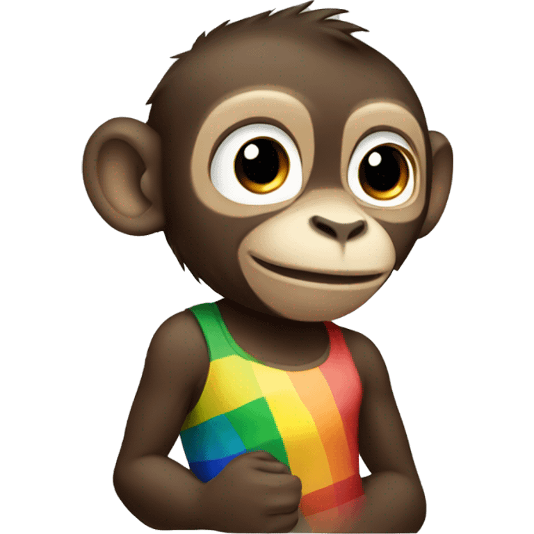 Pride monkey emoji