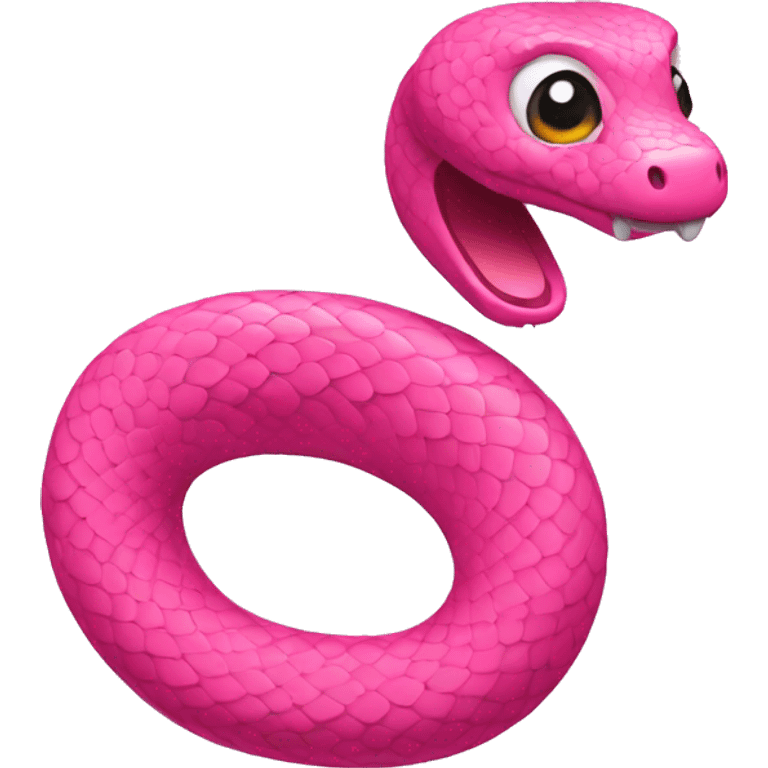 a pink snake emoji