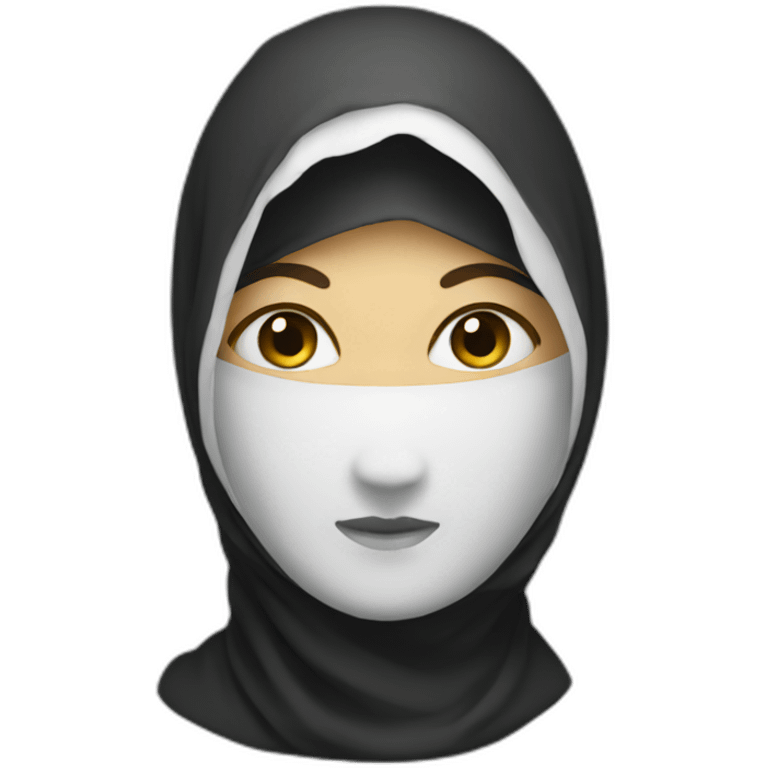 woman in face veil emoji