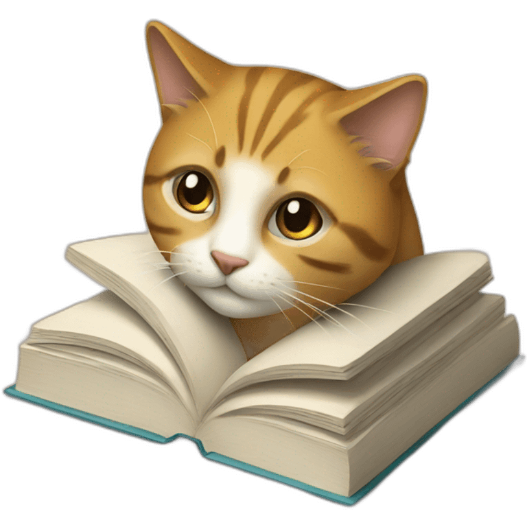 Book with cat emoji