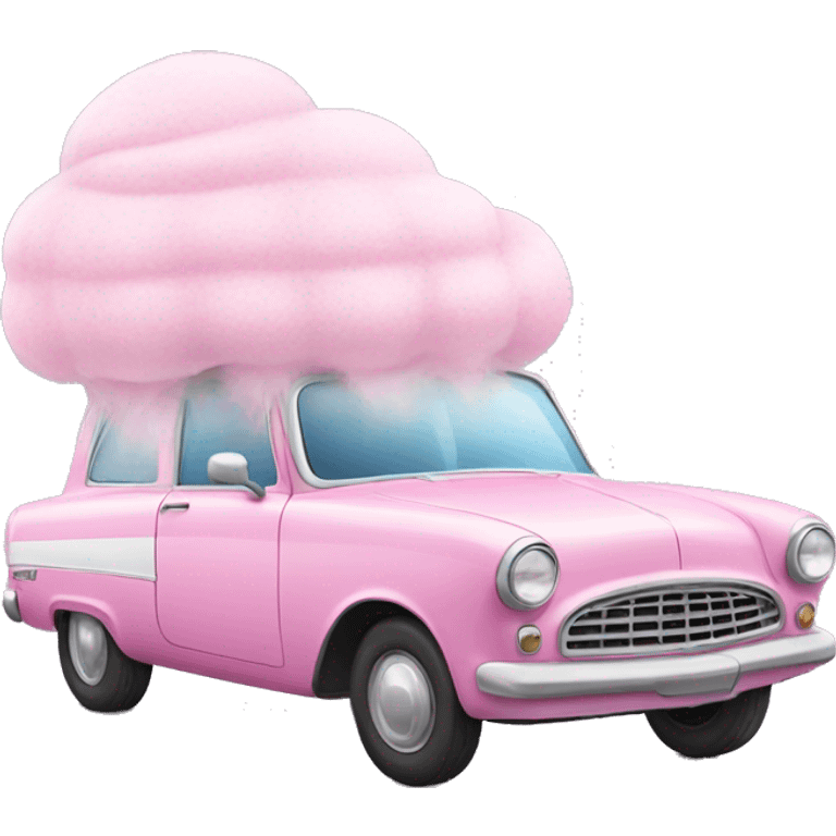 Cotton candy car emoji