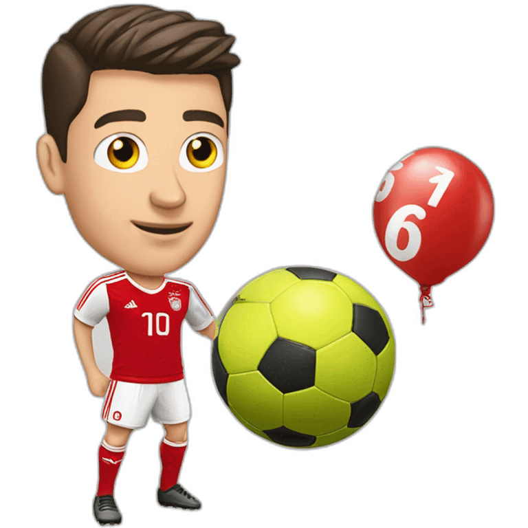 Lewandowski avec un ballon de foot emoji