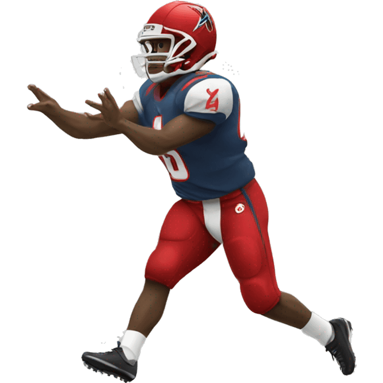 A football player throwing a football emoji