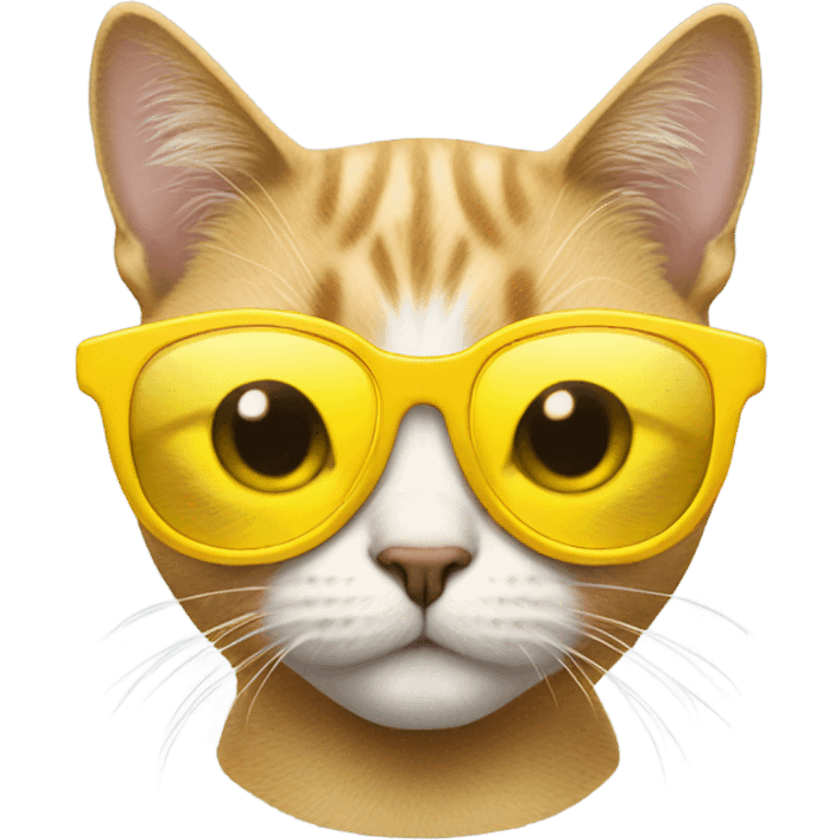 cat with yellow glasses  emoji