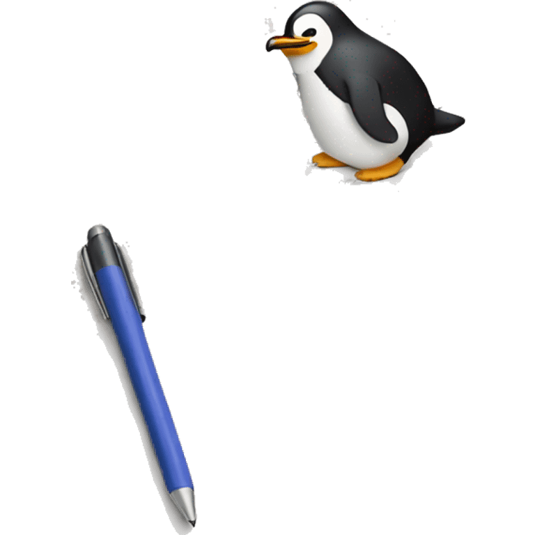 penguin writing notes emoji