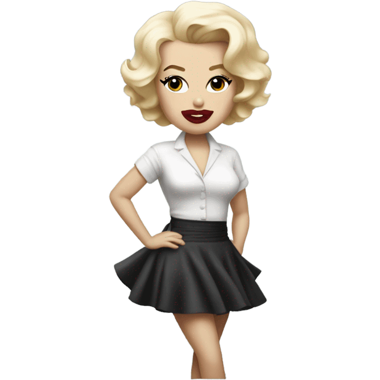 Marilyn Monroe with bandaged legs emoji