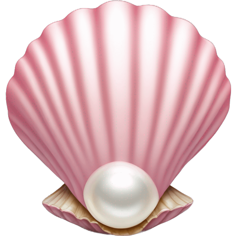 Beautiful Pink shell with pearl inside emoji