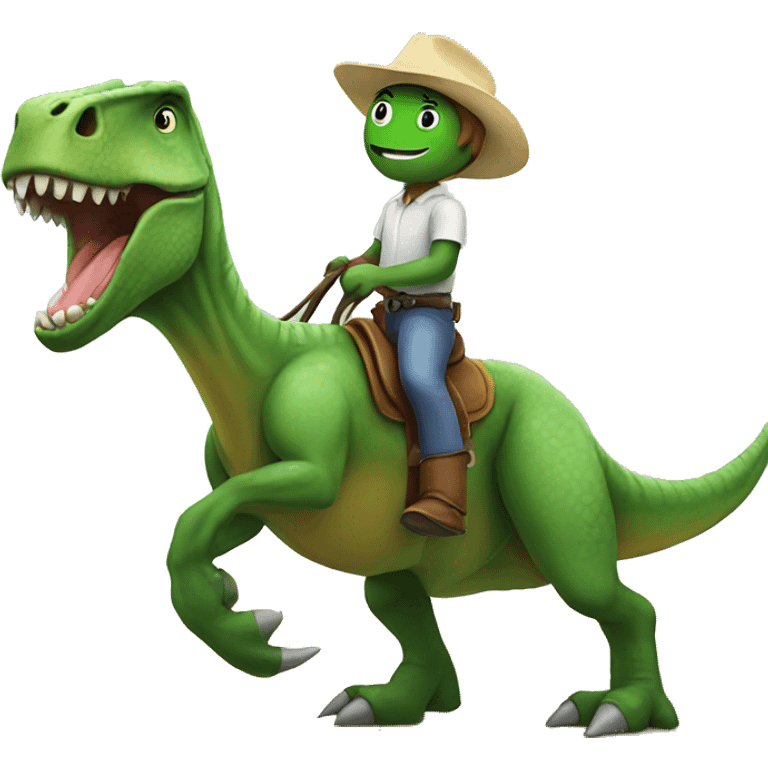 Dinosaur riding a horse emoji