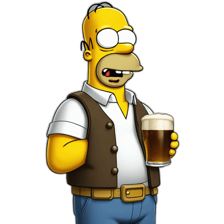 Homer simpson drin beer emoji