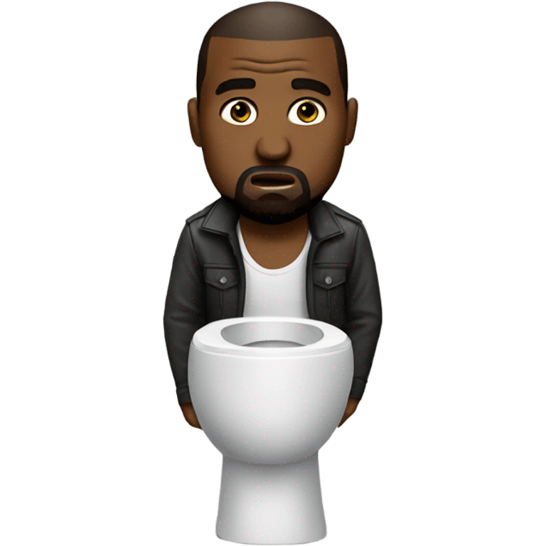 Kanye west on a toilet  emoji