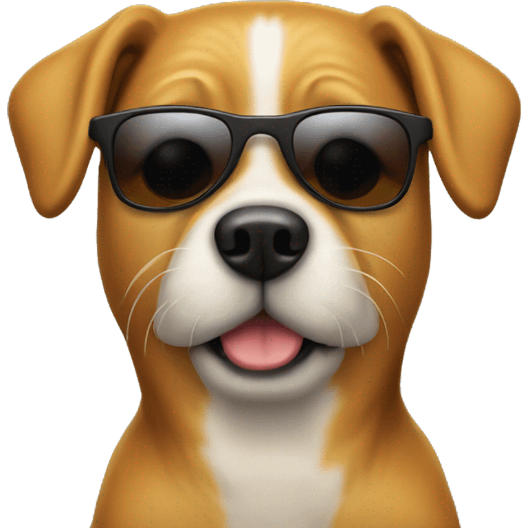 Hund mit Sonnenbrille  emoji