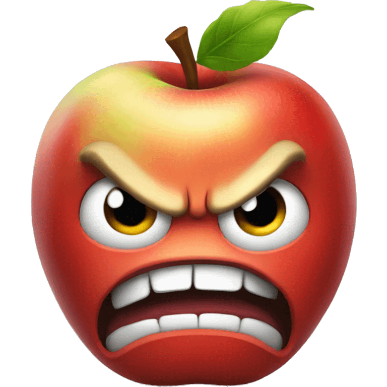 angry apple  emoji