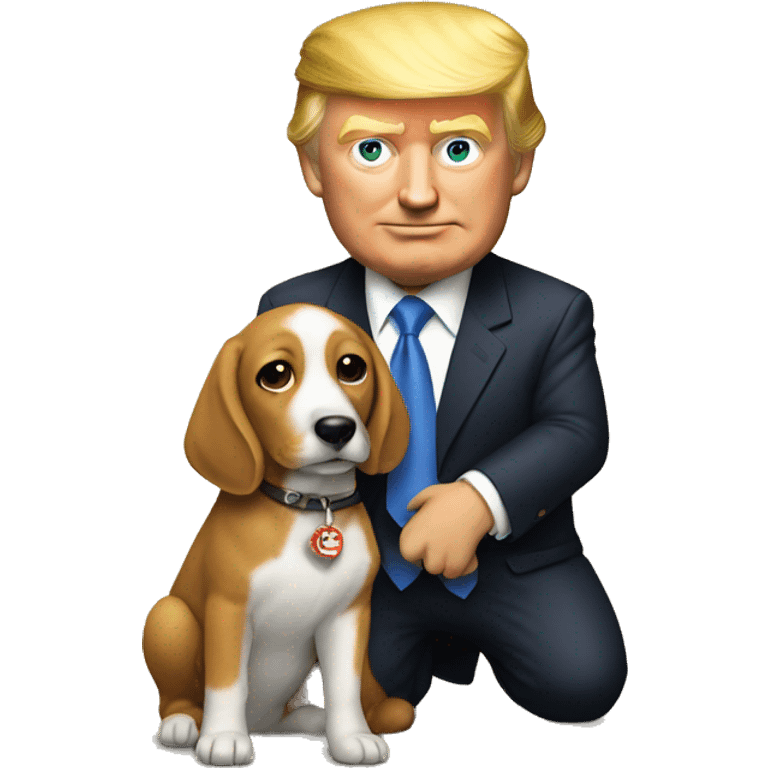 Trump saving dog  emoji