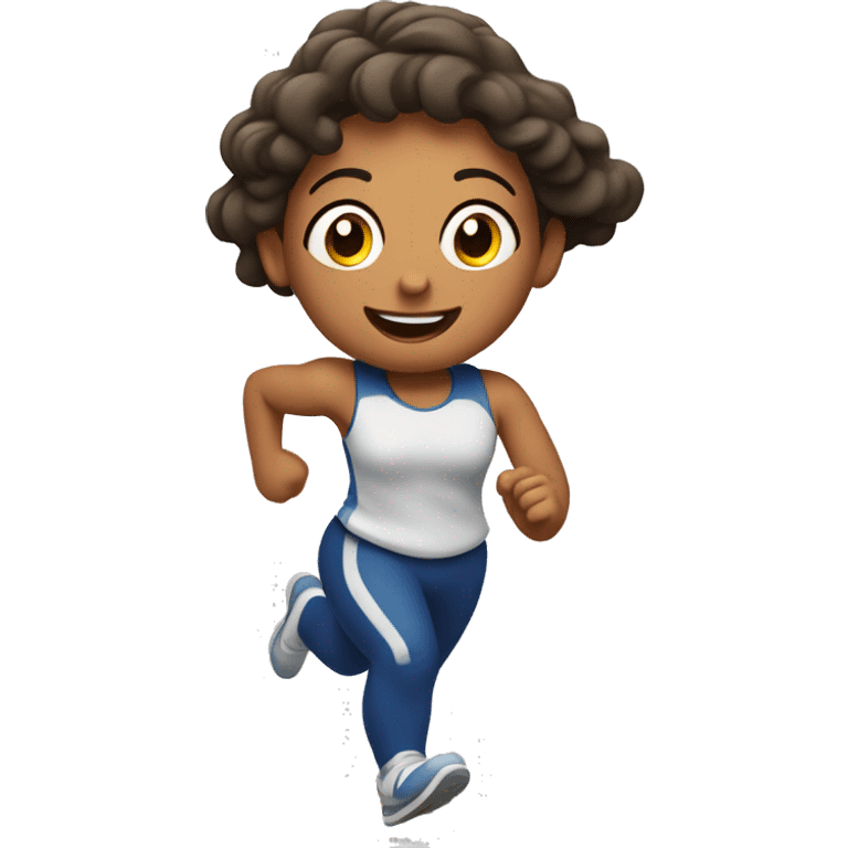 uma menina a correr meio fundo emoji