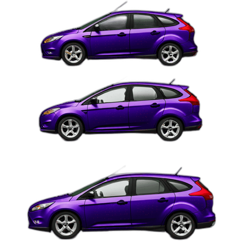 Ford Focus Break 2009 dark purple from side emoji