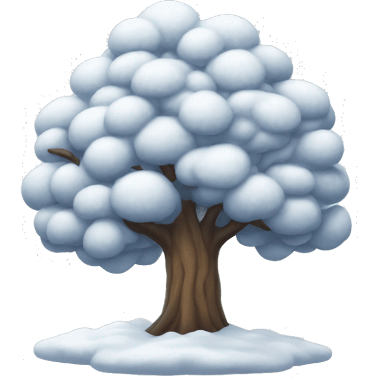 Snowy winter tree emoji