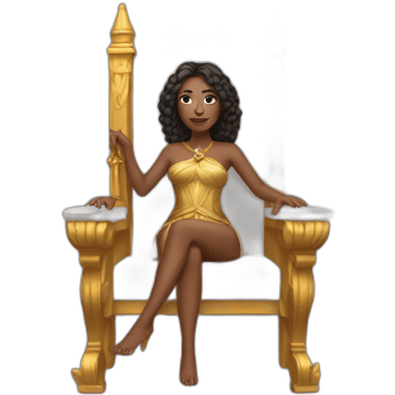 Woman on throne emoji