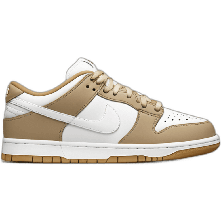 Dunk low beige and white emoji