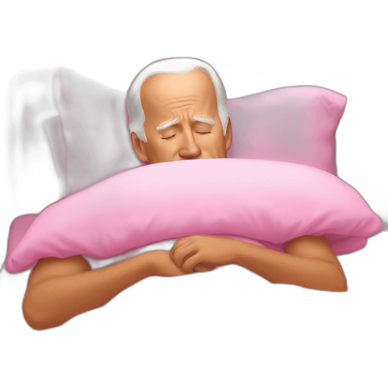 Biden sleeping in pink emoji