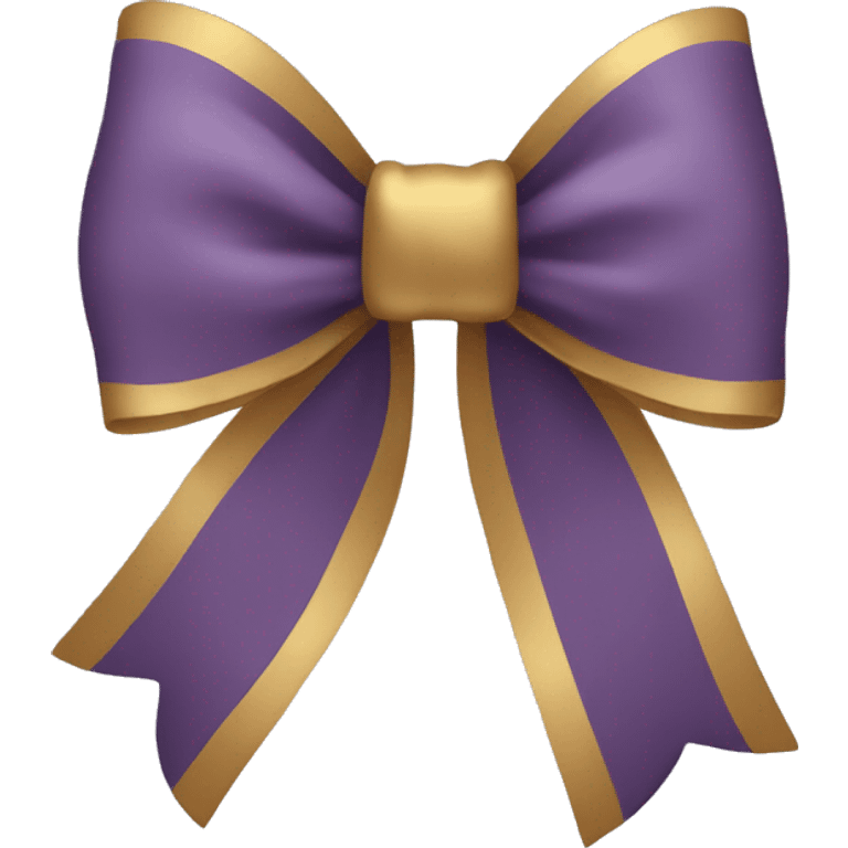 Muted violet and gold bow emoji