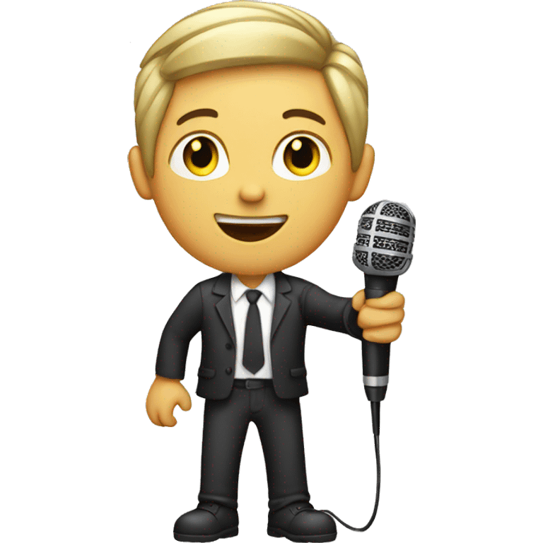 boy with microphone emoji