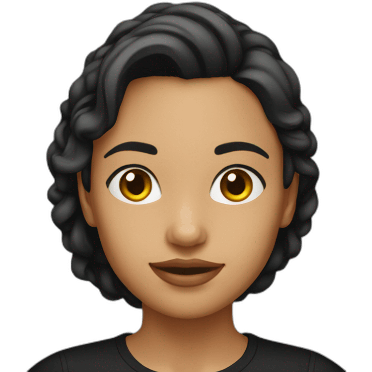 latina girl in black shirt emoji