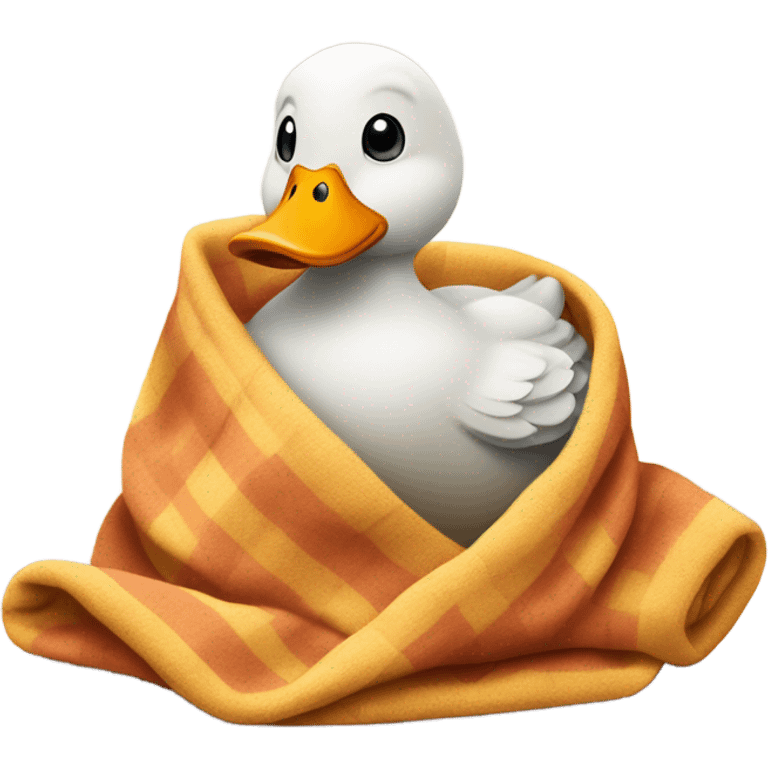 Duck in blanket  emoji