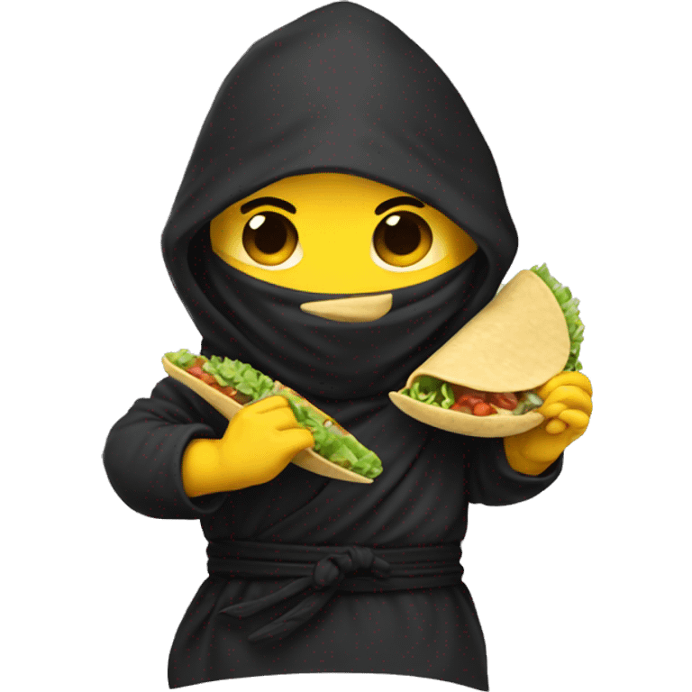 Ninja eating a taco emoji