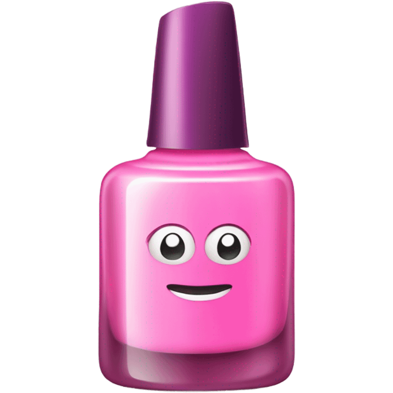 Emoji de esmalte pink  emoji