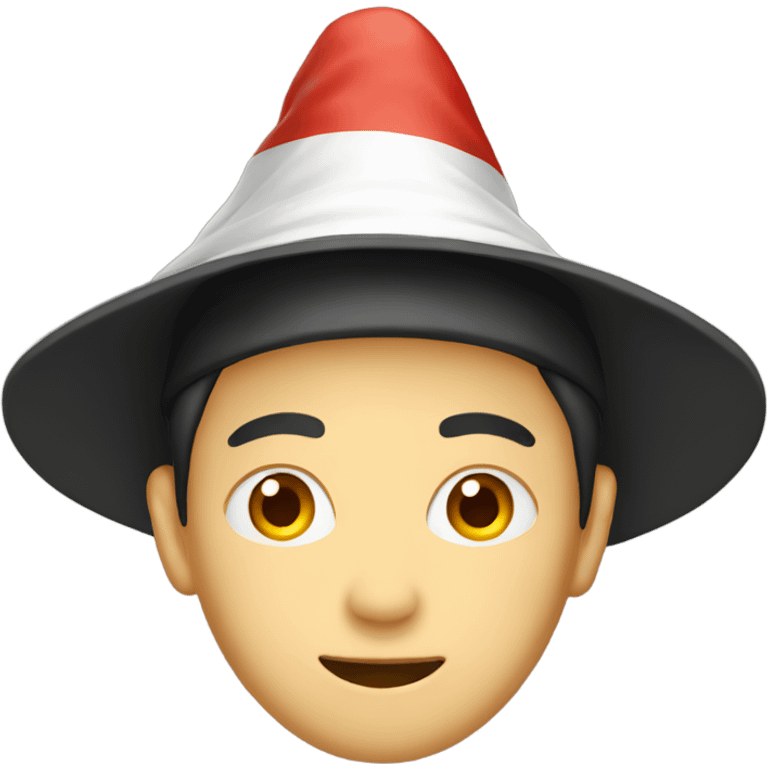 a Japanese wearing a wizards hat emoji