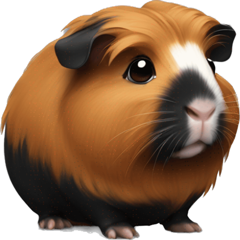 Black and ginger Guinea pig  emoji