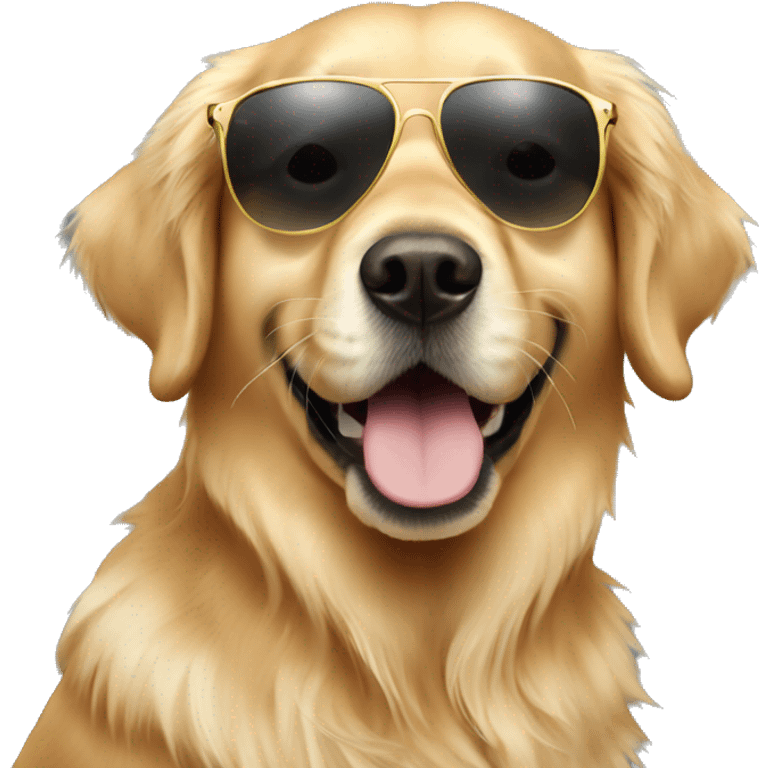 Golden Retriever with sunglasses  emoji