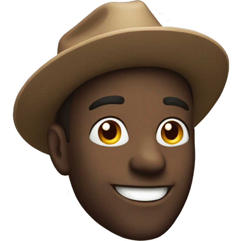 happy man with hat emoji