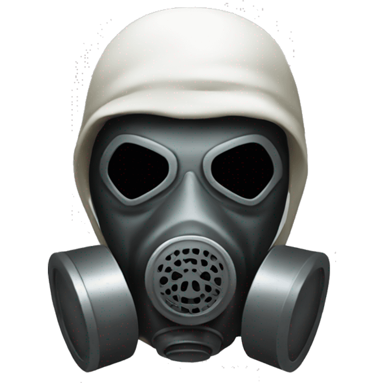 Angry Skull wearing full face gas mask emoji