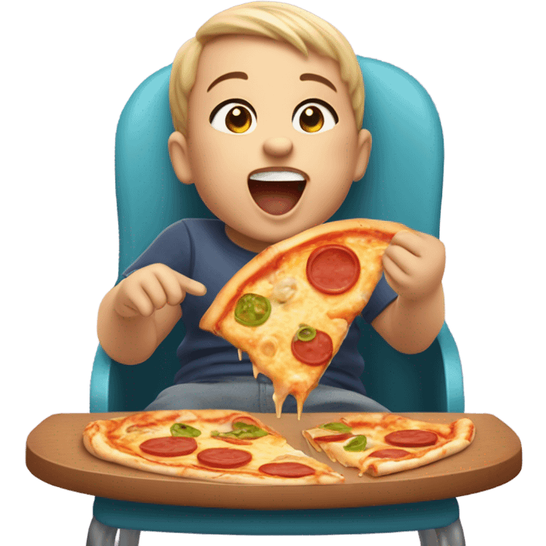 Baby eating pizza emoji