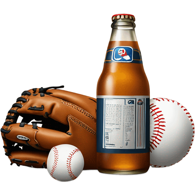 Beer and baseball emoji