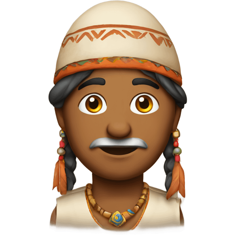 Indian with hat emoji