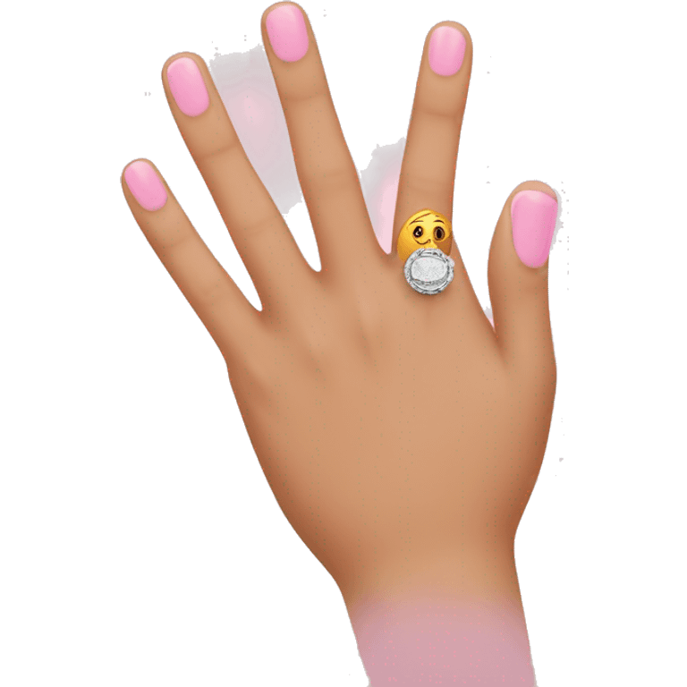 Pinky and ring finger sticking out emoji