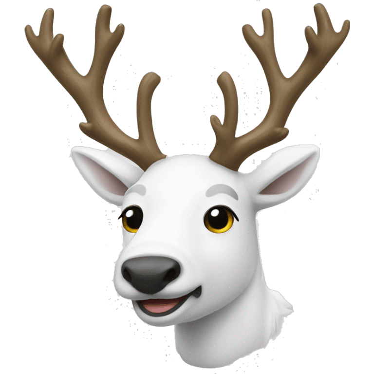 white-reindeer emoji