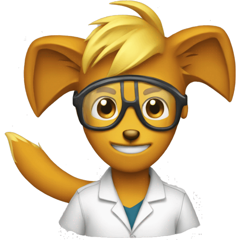 tails with mechanic glasses emoji