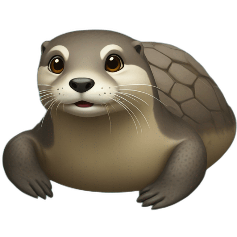 loutre sur tortue emoji