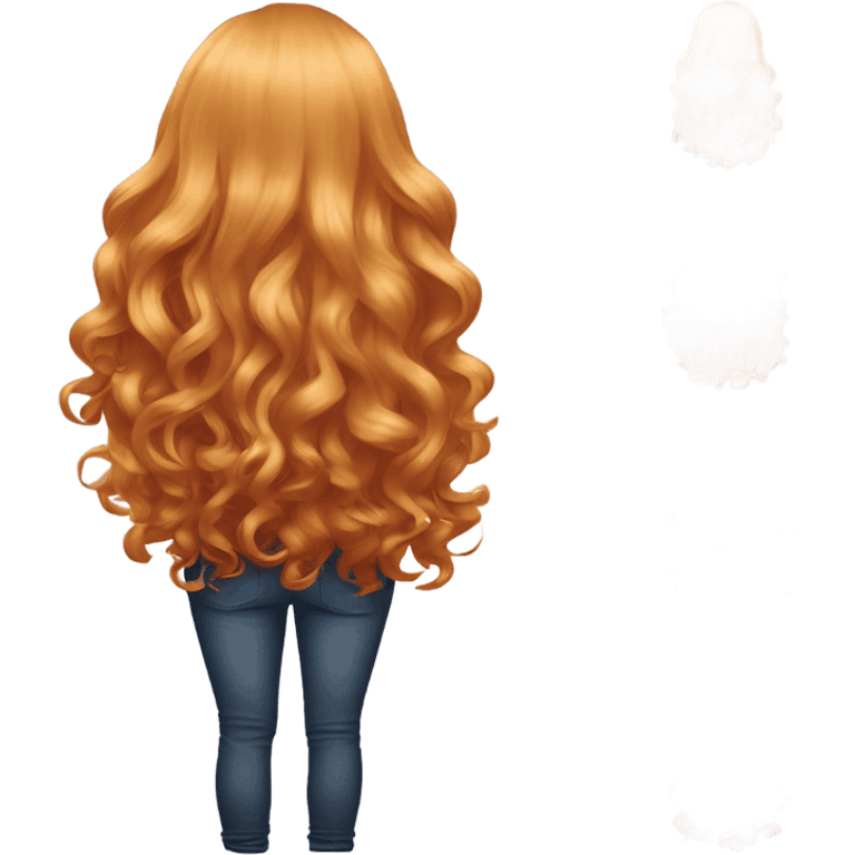 Curvy strawberry blonde rear view emoji