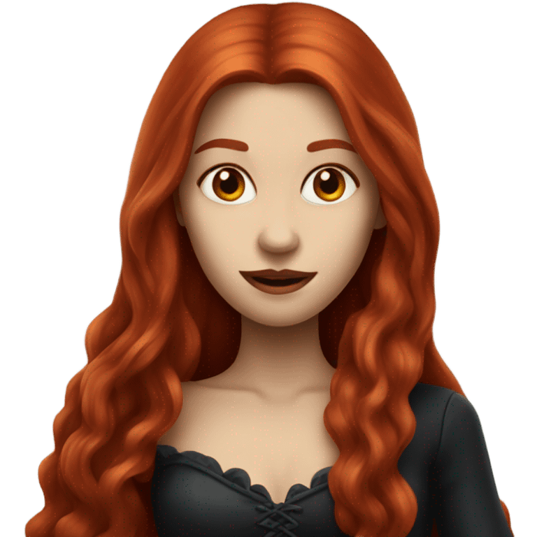 Redhead woman vampire long hair  emoji